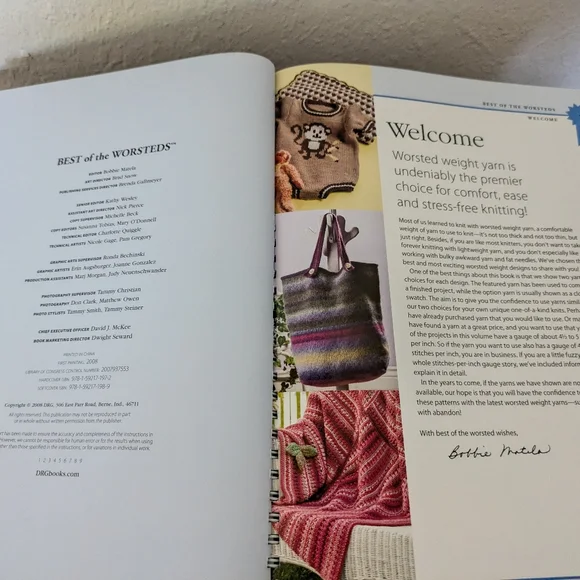 Best of the Worsteds Easy Knits For The Worsted Weight Yarns Bobbie Maetla 2008 - Picture 5 of 12